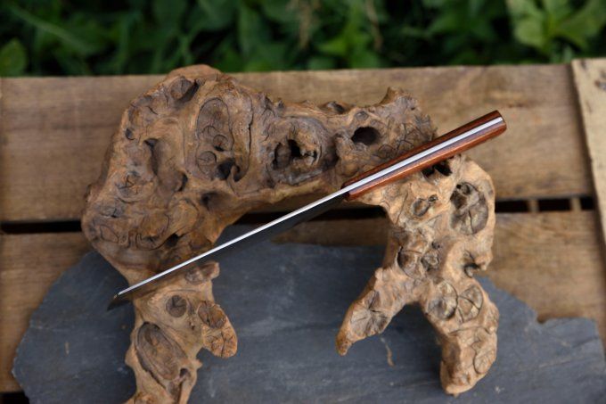 Couteau de cuisine 30cm, manche en bois exotique