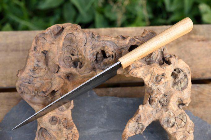Couteau de cuisine 32cm, manche en Chêne