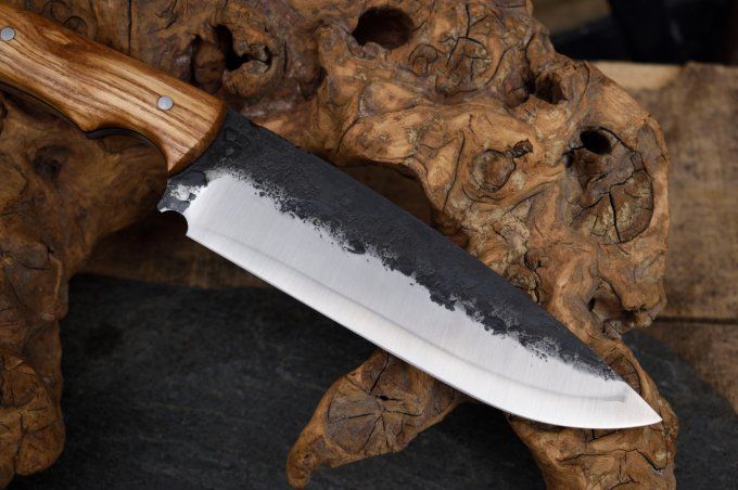 Couteau de camp 30 cm, manche en Frêne