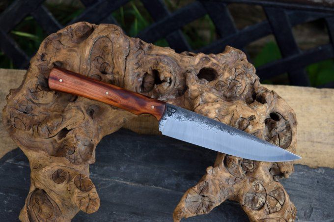Couteau de cuisine 25cm, manche en Prunier