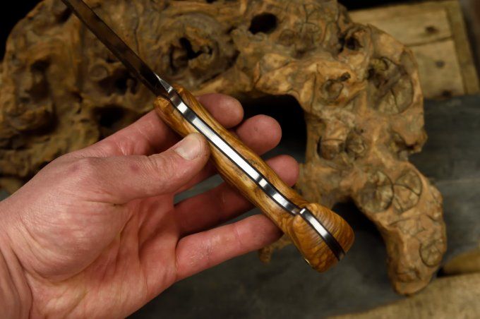 Couteau de camp 31 cm, manche en Frêne